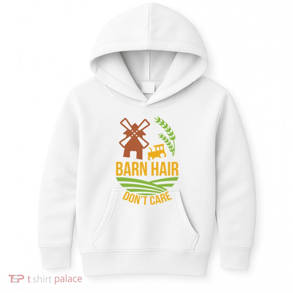 Barn Hair Don T Care Kids Hoodie