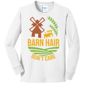 Barn Hair Don T Care Kids Long Sleeve Shirt