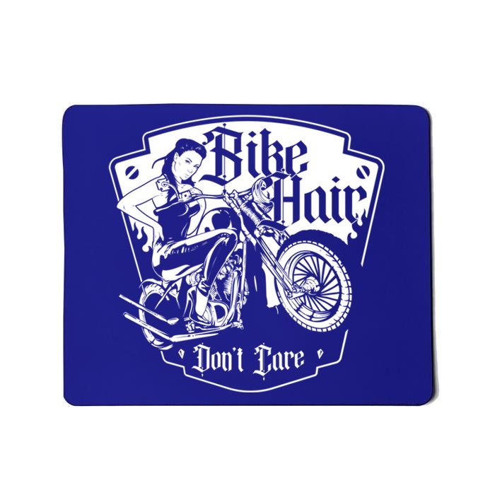 Bike Hair Don't Care Biker Motorcycle Bike Gift Mousepad