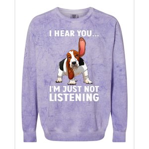 Basset Hound Design For Basset Hound Colorblast Crewneck Sweatshirt