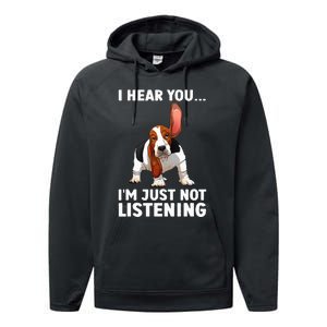 Basset Hound Design For Basset Hound Performance Fleece Hoodie