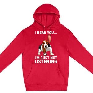 Basset Hound Design For Basset Hound Premium Pullover Hoodie