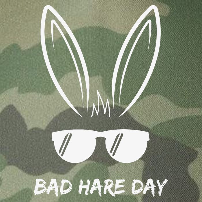 Bad Hare Day Funny Bunny Rabbit Design Glasses Cool Meme Pun Legacy Tie Dye Trucker Hat