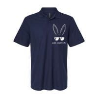 Bad Hare Day Funny Bunny Rabbit Design Glasses Cool Meme Pun Softstyle Adult Sport Polo