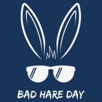 Bad Hare Day Funny Bunny Rabbit Design Glasses Cool Meme Pun 16 in Basic Backpack
