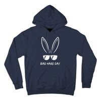 Bad Hare Day Funny Bunny Rabbit Design Glasses Cool Meme Pun Tall Hoodie