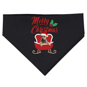 Blue Heeler Dog Merry Christmas Design For The Holiday Season! USA-Made Doggie Bandana