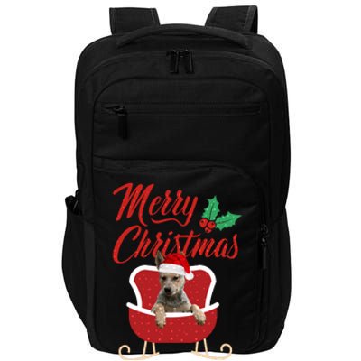 Blue Heeler Dog Merry Christmas Design For The Holiday Season! Impact Tech Backpack