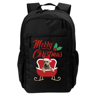 Blue Heeler Dog Merry Christmas Design For The Holiday Season! Daily Commute Backpack