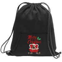 Blue Heeler Dog Merry Christmas Design For The Holiday Season! Sweatshirt Cinch Pack Bag