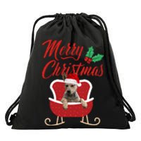 Blue Heeler Dog Merry Christmas Design For The Holiday Season! Drawstring Bag