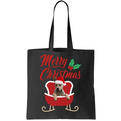 Blue Heeler Dog Merry Christmas Design For The Holiday Season! Tote Bag