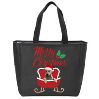 Blue Heeler Dog Merry Christmas Design For The Holiday Season! Zip Tote Bag