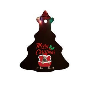 Blue Heeler Dog Merry Christmas Design For The Holiday Season! Ceramic Tree Ornament