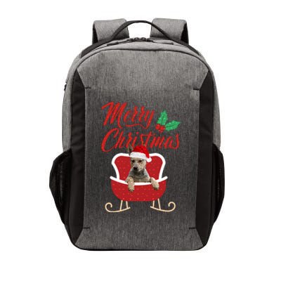 Blue Heeler Dog Merry Christmas Design For The Holiday Season! Vector Backpack