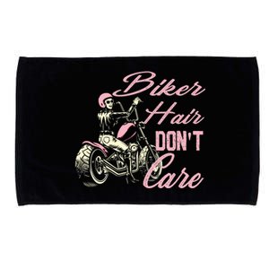 Biker Hair Don't Care Bike Lovers Motorcycle Cool Gift Microfiber Hand Towel