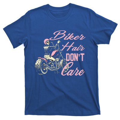 Biker Hair Don't Care Bike Lovers Motorcycle Cool Gift T-Shirt