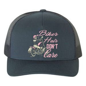 Biker Hair Don't Care Bike Lovers Motorcycle Cool Gift Yupoong Adult 5-Panel Trucker Hat