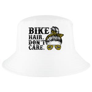 Biker Hair Don't Care For Bike Lovers Messy Bun Cool Gift Cool Comfort Performance Bucket Hat