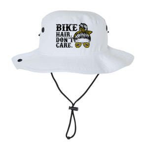 Biker Hair Don't Care For Bike Lovers Messy Bun Cool Gift Legacy Cool Fit Booney Bucket Hat