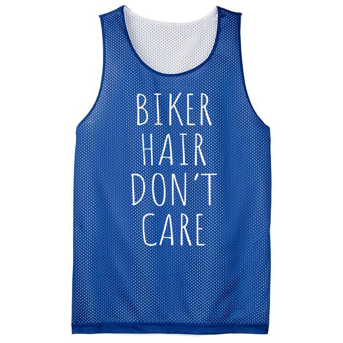 Biker Hair Don't Care For Bike Lovers Funny Gift Mesh Reversible Basketball Jersey Tank