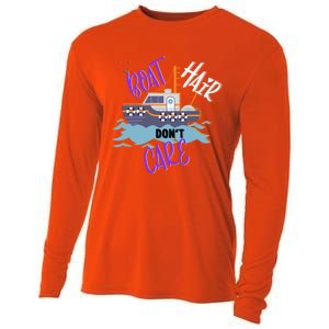 Boat Hair Dont Care Gift Cute Meaningful Gift Cooling Performance Long Sleeve Crew