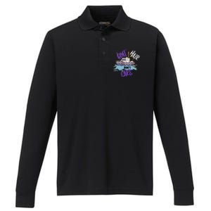 Boat Hair Dont Care Gift Cute Meaningful Gift Performance Long Sleeve Polo