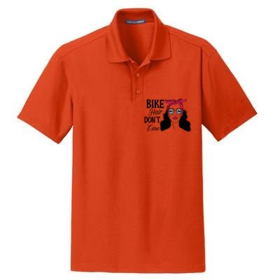 Biker Hair Don't Care Gift For Bike Lovers Messy Bun Gift Dry Zone Grid Polo