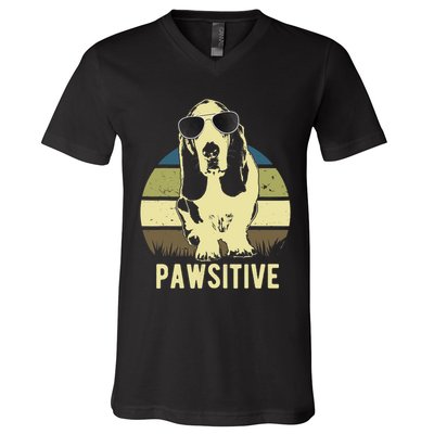 Basset Hound Dog Breed V-Neck T-Shirt