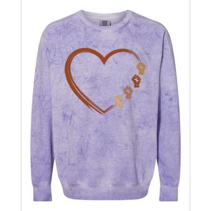 Black History Diversity Heart Colorblast Crewneck Sweatshirt