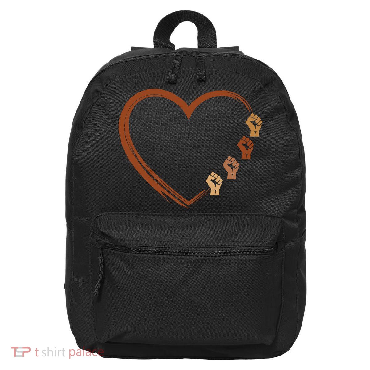 Black History Diversity Heart 16 in Basic Backpack