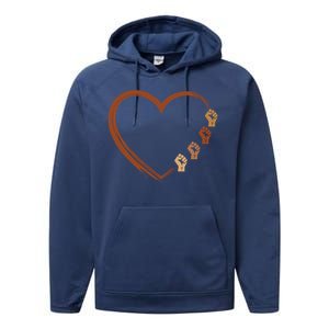 Black History Diversity Heart Performance Fleece Hoodie