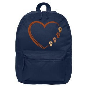 Black History Diversity Heart 16 in Basic Backpack