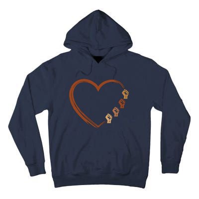 Black History Diversity Heart Tall Hoodie