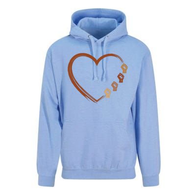 Black History Diversity Heart Unisex Surf Hoodie