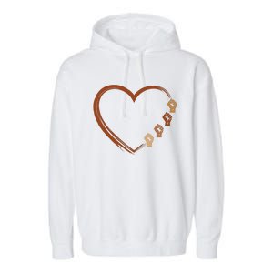 Black History Diversity Heart Garment-Dyed Fleece Hoodie