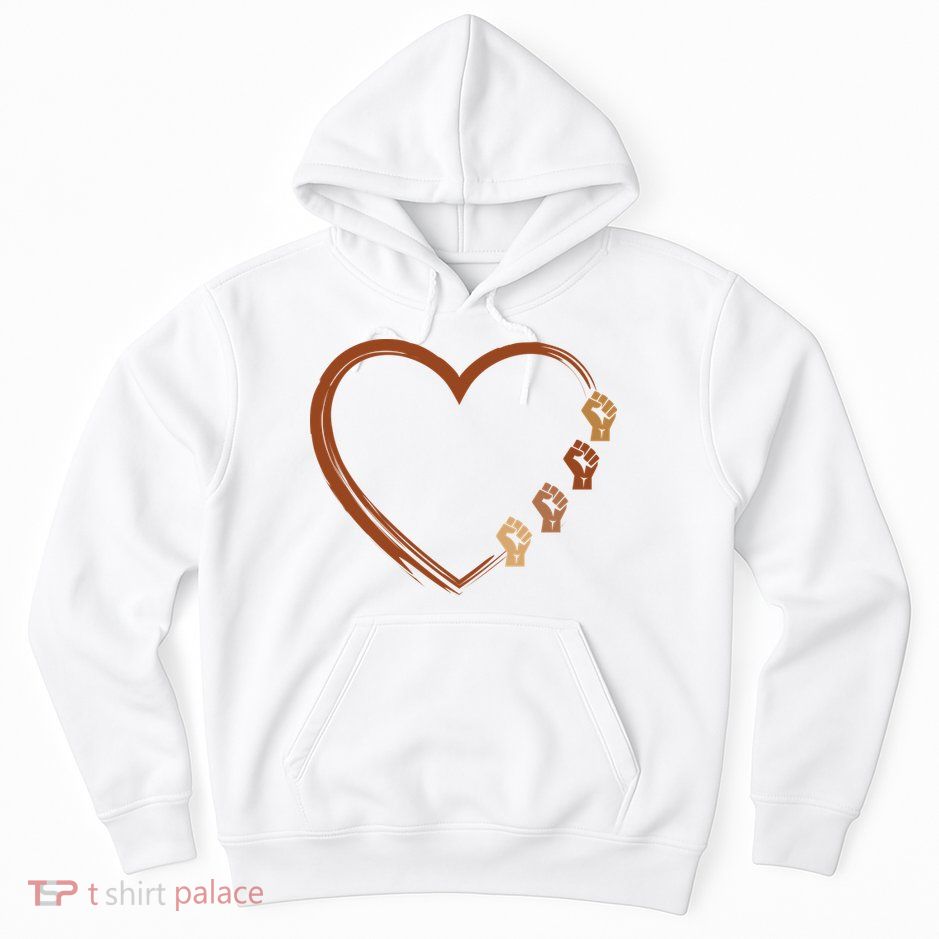 Black History Diversity Heart Hoodie