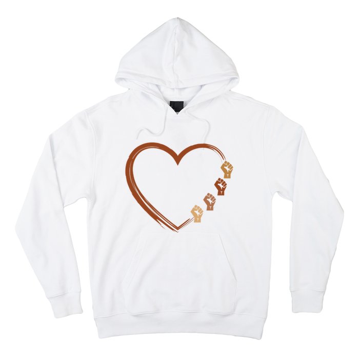 Black History Diversity Heart Hoodie