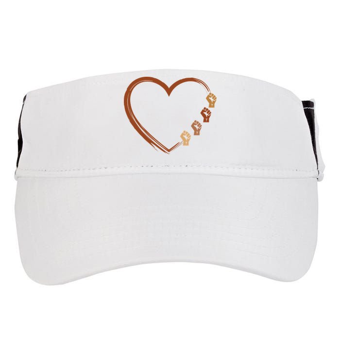 Black History Diversity Heart Adult Drive Performance Visor