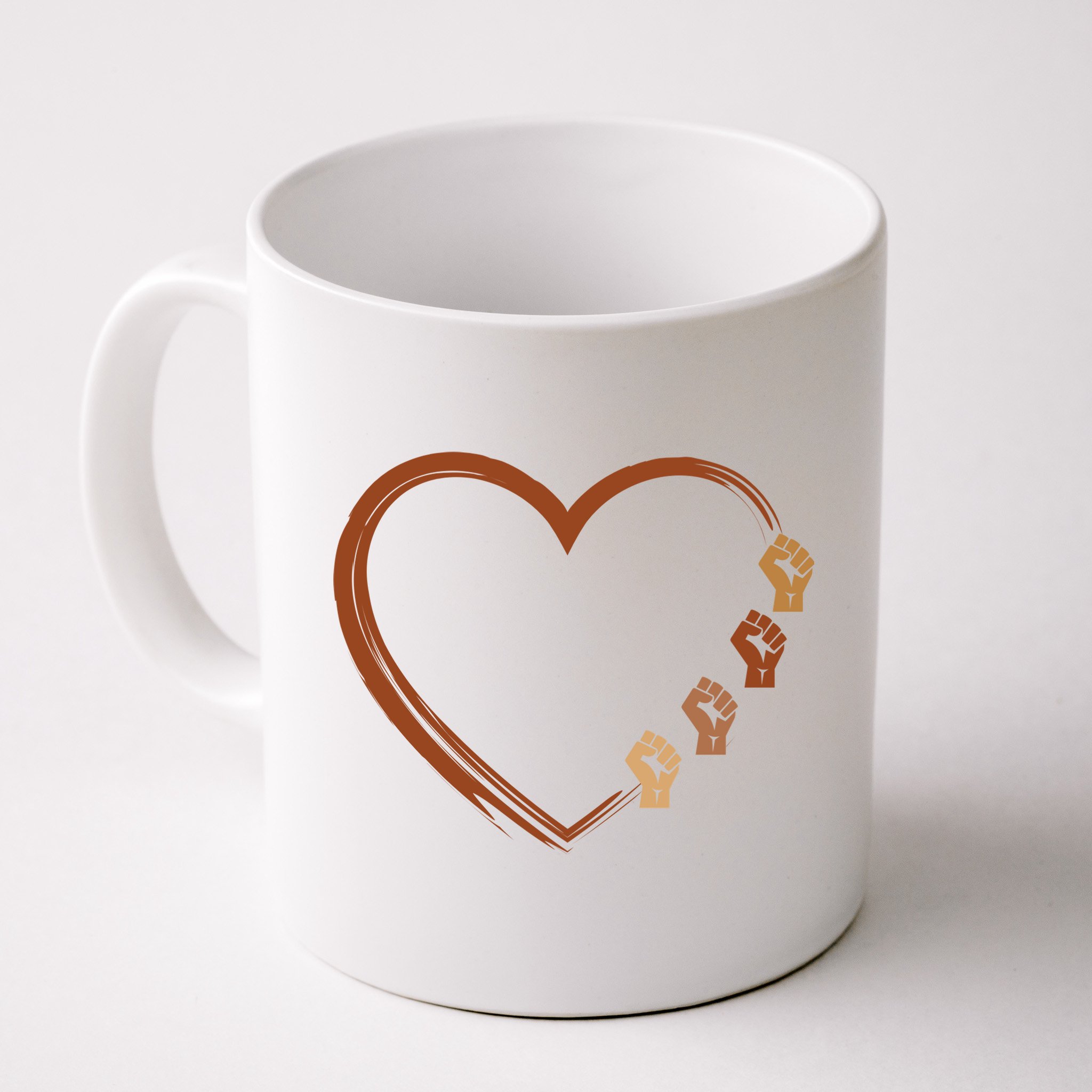 Black History Diversity Heart Mug