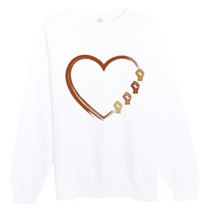 Black History Diversity Heart Premium Crewneck Sweatshirt