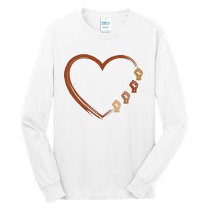 Black History Diversity Heart Tall Long Sleeve T-Shirt