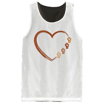 Black History Diversity Heart Mesh Reversible Basketball Jersey Tank