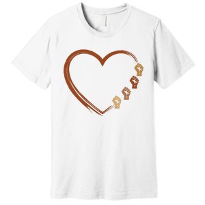 Black History Diversity Heart Premium T-Shirt