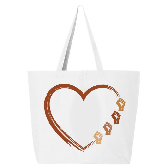 Black History Diversity Heart 25L Jumbo Tote