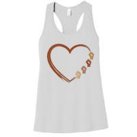 Black History Diversity Heart Women's Racerback Tank