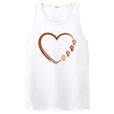 Black History Diversity Heart PosiCharge Competitor Tank