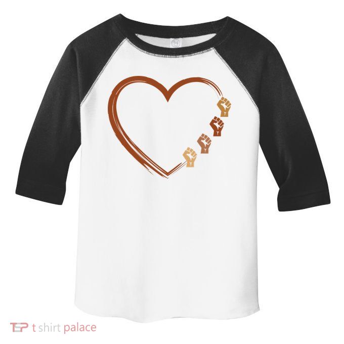 Black History Diversity Heart Toddler Fine Jersey T-Shirt