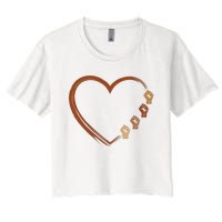 Black History Diversity Heart Women's Crop Top Tee