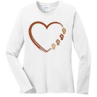 Black History Diversity Heart Ladies Long Sleeve Shirt